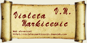 Violeta Markićević vizit kartica